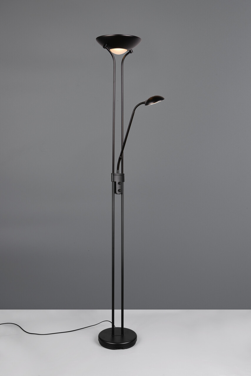 Lampadar Spock, RL, 25x180 cm, 19W / 5W, 2x SMD, metal, negru mat - imagine 7